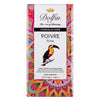 Dolfin Schokolade Poivre Rose Zartbitterschokolade mit rosa Pfeffer, 30 g - dekorative Verpackung mit einem Tukan.