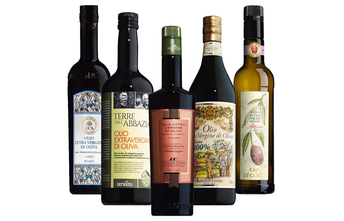 5er Set Olivenöle aus Italien