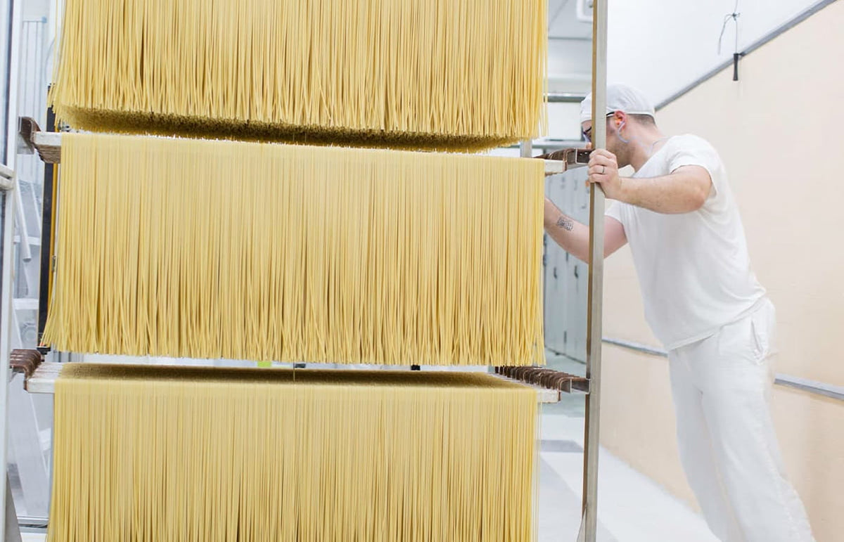 Schonende Trocknung der Spaghetti al bronzo