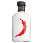 250 ml Olio Roi Olio al peperoncino: Natives Olivenöl extra mit Chili in einer weißen Flasche mit roter Chili-Darstellung und schwarzem Verschluss.