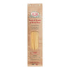 Eine 500-g-Packung Linguine Hartweizennudeln von Rustichella von Rustichella d'Abruzzo S.p.A. mit sichtbarer Pasta im Inneren.