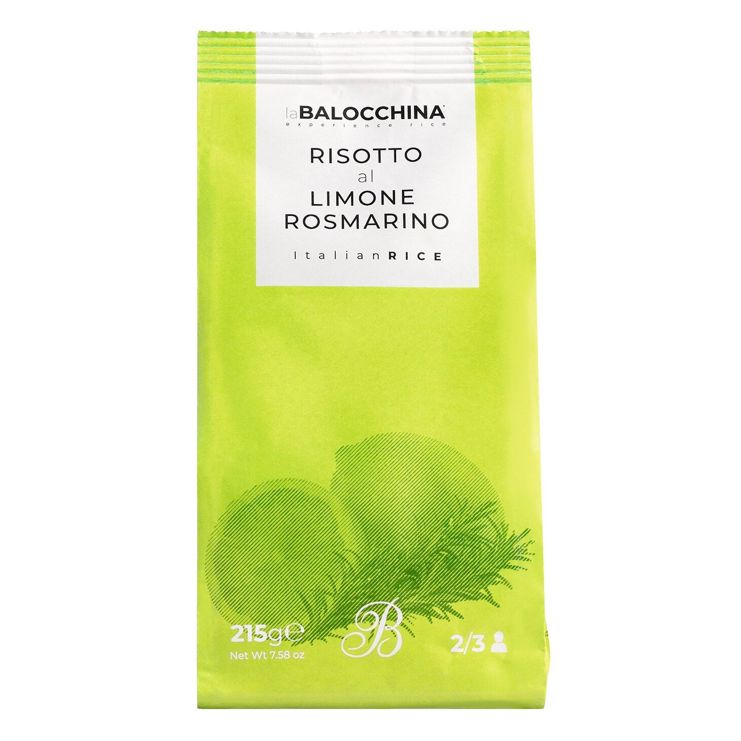 Risotto al limone e rosmarino - Risottomischung mit Zitrone & Rosmarin von La Balocchina, 215 g