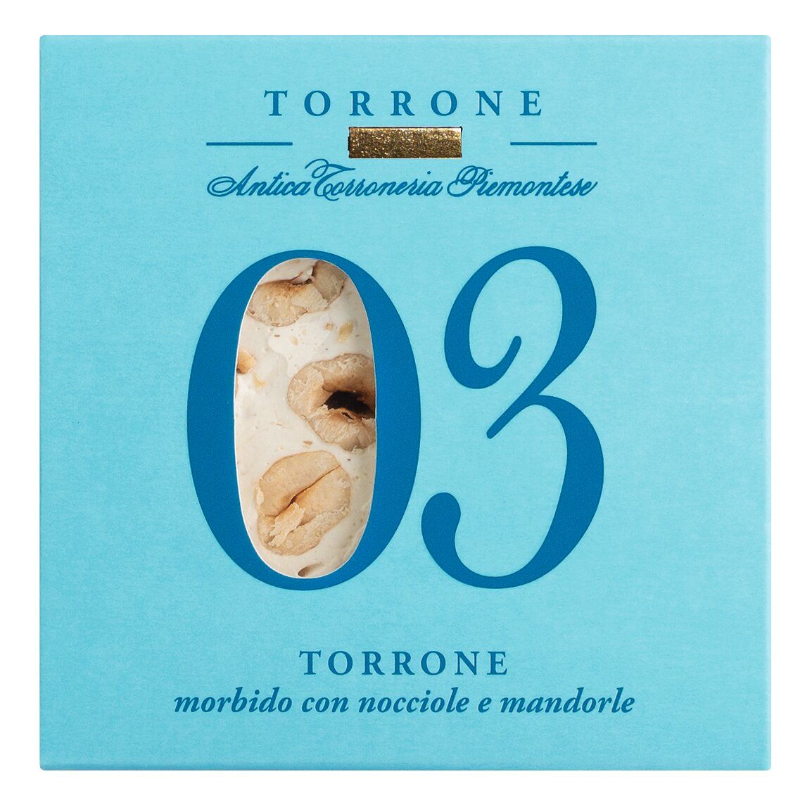 Torrone Haselnuss & Mandel - weicher Nougat von Antica Torroneria Piemontese, 80 g