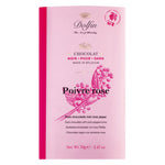 Dolfin Schokolade präsentiert die Dolfin Zartbitterschokolade mit rosa Pfeffer (70 g) in einer Verpackung mit einer Illustration von rosa Pfeffer und einem Text, der dunkle Schokolade mit rosa Pfeffer beschreibt.