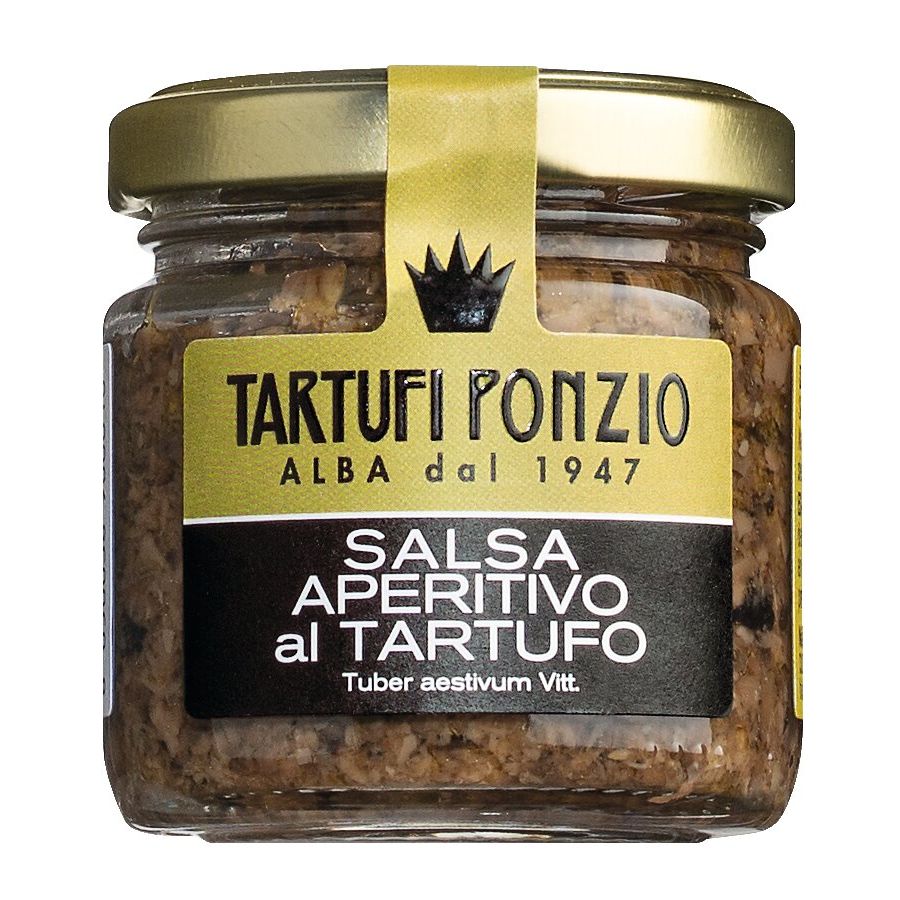 Pilz-Oliven Aufstrich mit Sommertrüffeln von Tartufi Ponzio, 90 g