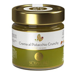 Ein 200-g-Glas Pistaziencreme Crunchy von Scyavuru by Accademia Agricole Scyavuru s.r.l., eine italienische knusprige Pistaziencreme.