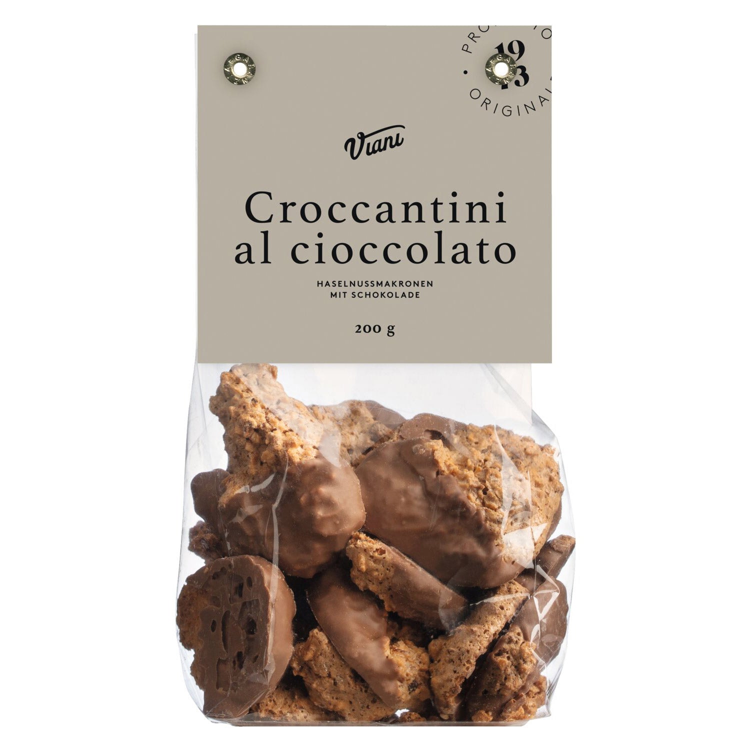 Croccantini al cioccolato - Haselnussmakronen mit Milchschokolade, 200 g