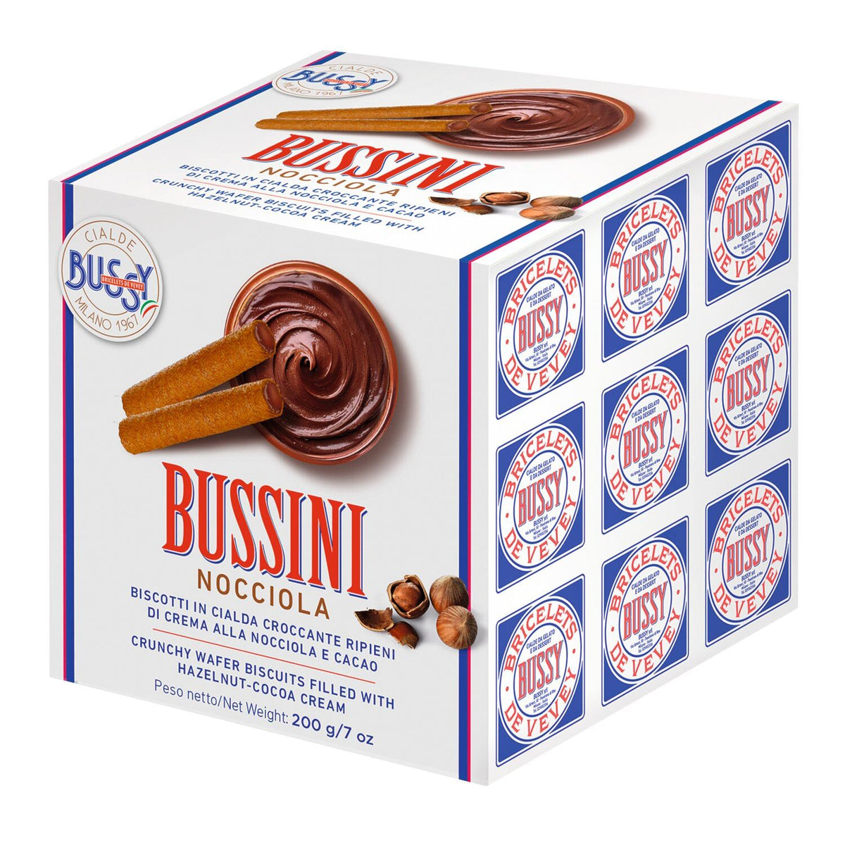 Bussini Nocciola - Waffelröllchen mit Haselnusscreme von Bussy, 200 g