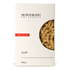 Eine 500-g-Schachtel Felicetti Fusilli di Kamut®-Khorasan Bio mit einem Sichtfenster, das die spiralförmige Pasta im Inneren zeigt.