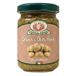 Ein 130-g-Glas Crema di Olive verdi von Rustichella by Rustichella d'Abruzzo S.p.A., ein grüner Olivenaufstrich.