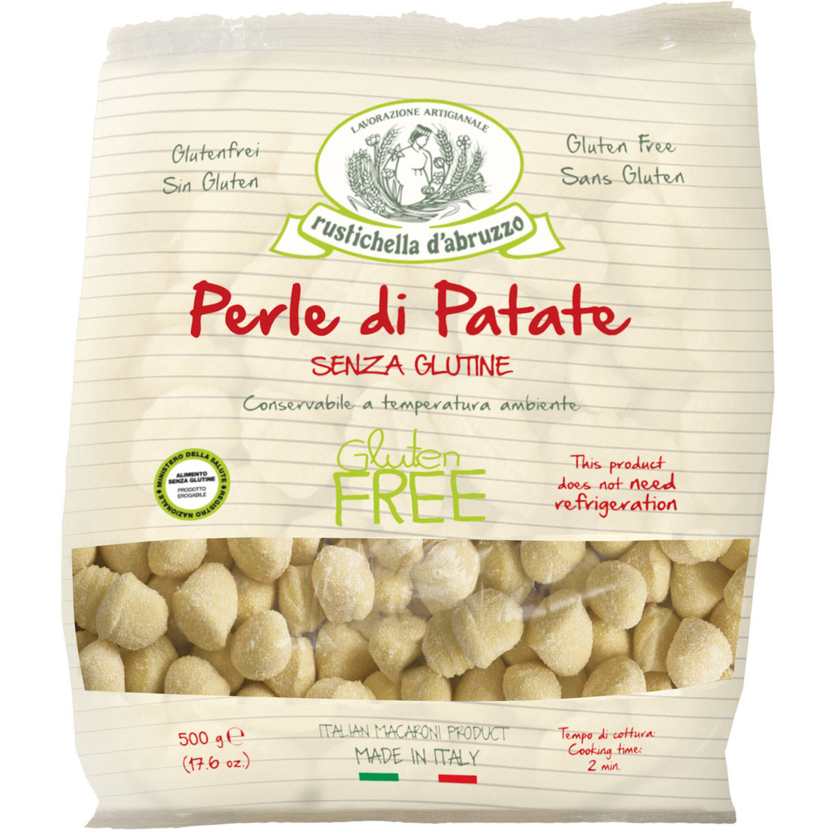500 g Beutel Perle di Patate - kleine Gnocchi glutenfrei von Rustichella d'Abruzzo S.p.A.