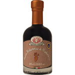 Eine 250 ml Flasche Rustichella d'Abruzzo S.p.A. Aceto balsamico di Modena I.G.P Rame mit braunem Etikett und goldenem Verschluss.