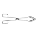 Die Triangle Salatzange, 28 cm, von Triangle hat scherenartige Griffe und flache, blattförmige Enden zum Greifen, abgebildet auf weißem Hintergrund.