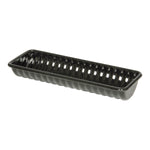 Riess CLASSIC Profibaecker Rehrueckenform von Riess ist eine rechteckige schwarze Keramik-Backform mit geripptem Rand und glänzender Oberfläche in den Maßen 30 x 10 cm.