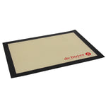 De Buyer Backmatte aus Silikon, 40 x 30 cm, rechteckig mit schwarzem Rand und De Buyer Logo unten rechts.