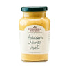 Ein 291-g-Glas Stonewall Kitchen Habanero Mango Aioli mit grünem Deckel und weißem Etikett.