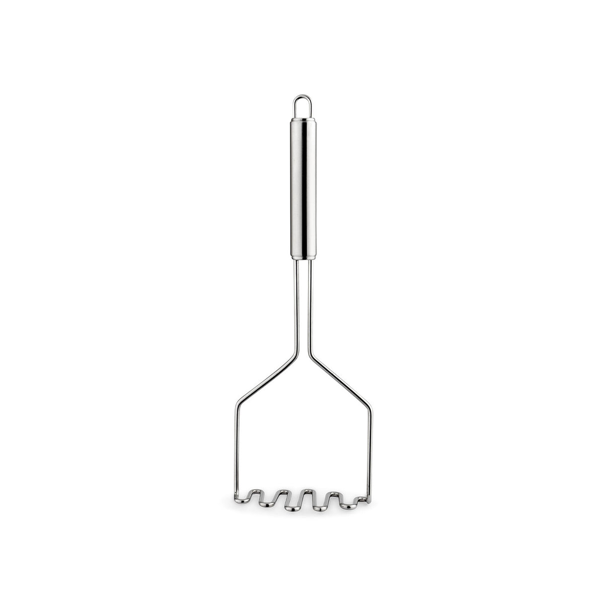 Der WEIS Kartoffelstampfer mit Drähten aus Edelstahl, 30 cm, ist ein rostfreier Kartoffelstampfer der Marke WEIS mit einem robusten Drahtdesign und langem Griff.
