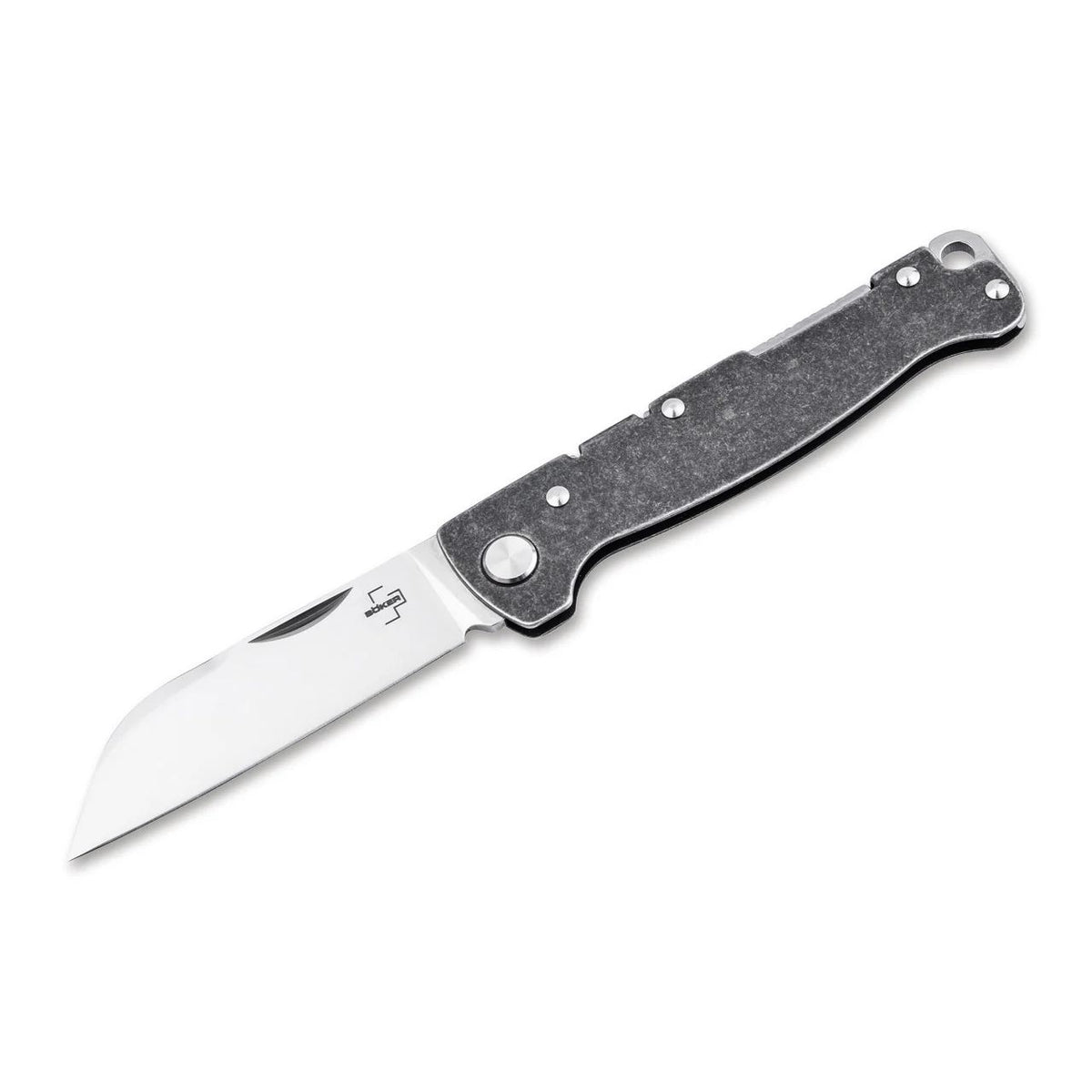 Böker Plus Atlas Backlock Sheepfoot – Kompaktes Taschenmesser mit D2-Klinge