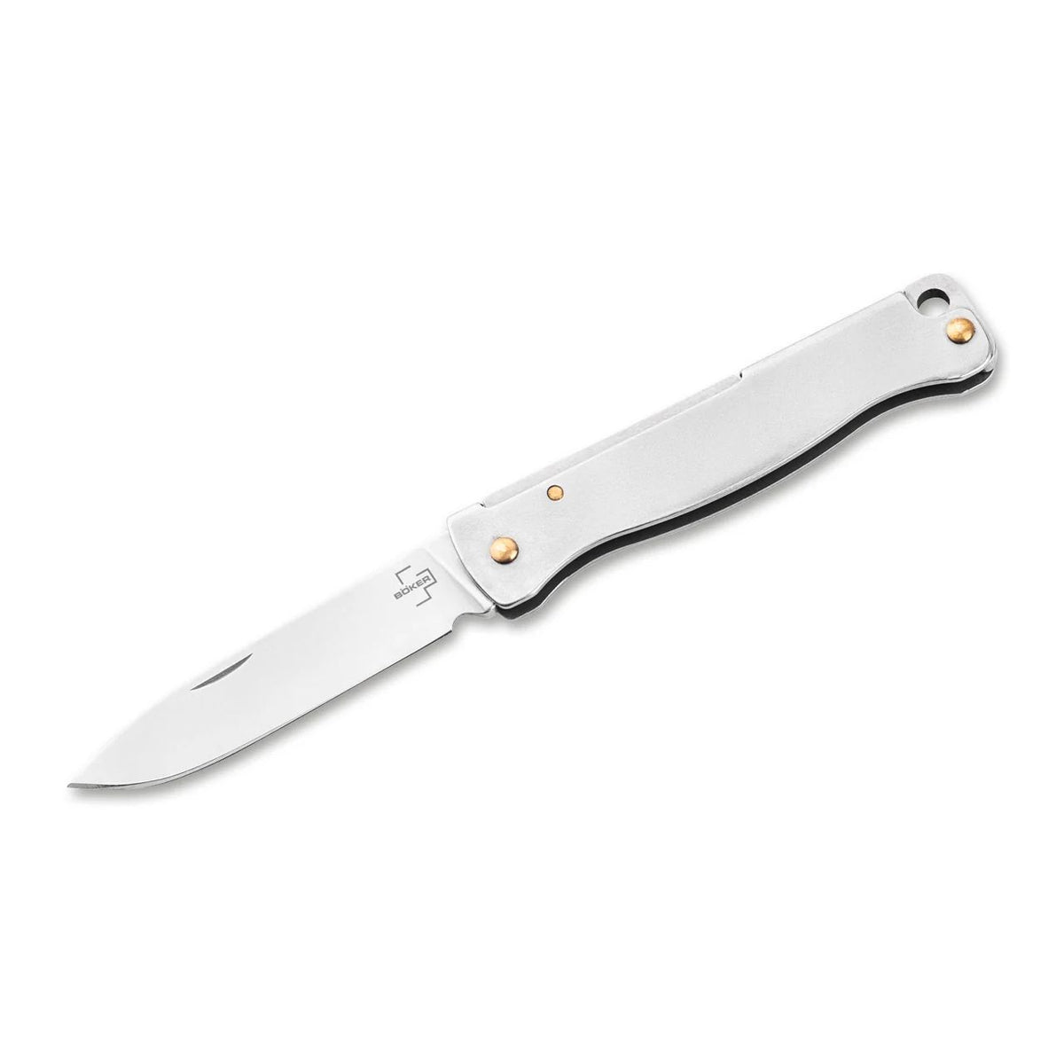 Böker Plus Atlas Mini – Kompaktes Slipjoint-Taschenmesser mit Droppoint-Klinge