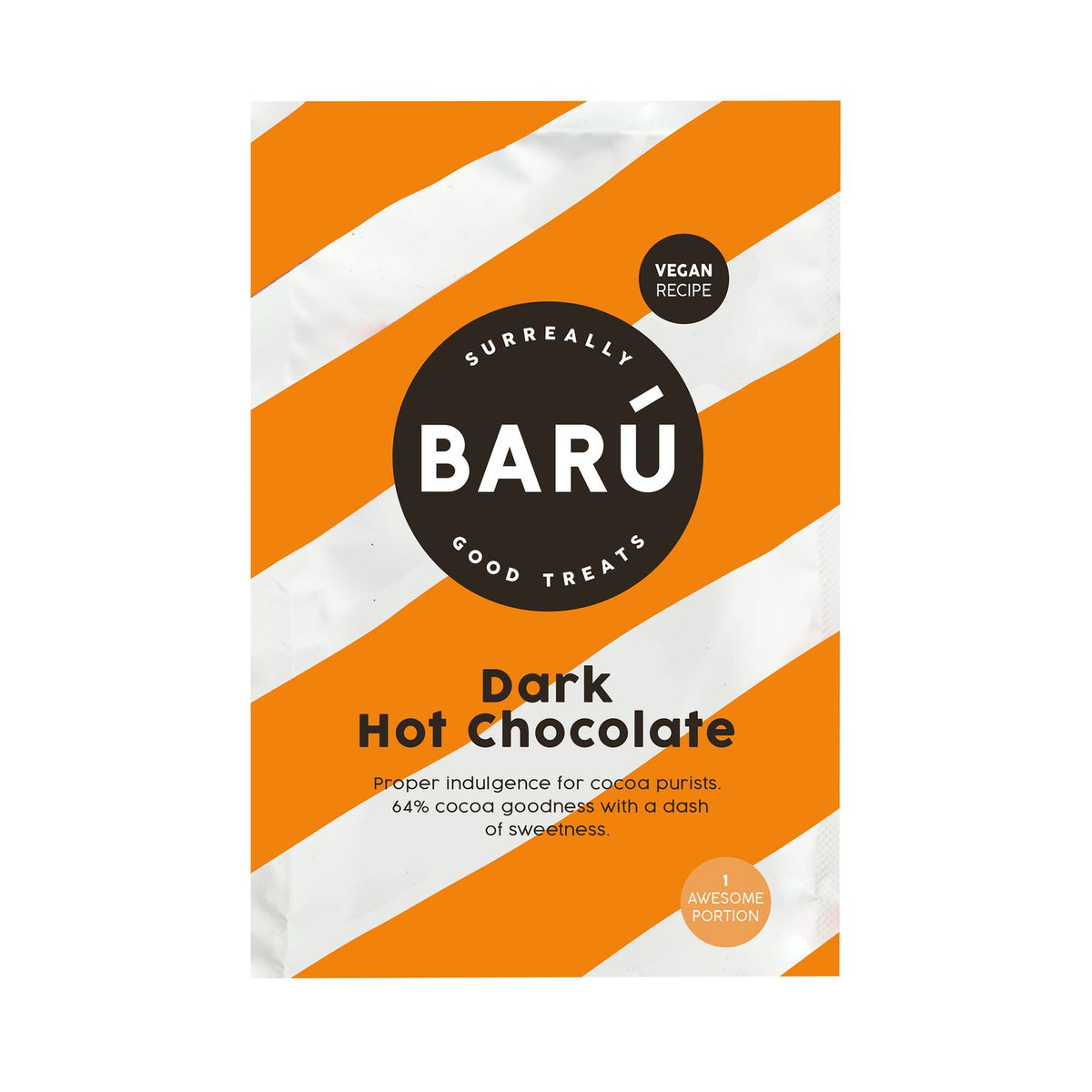 Dark Hot Chocolate Powder - dunkle Trinkschokolade im Portionsbeutel von Barú, 20 g