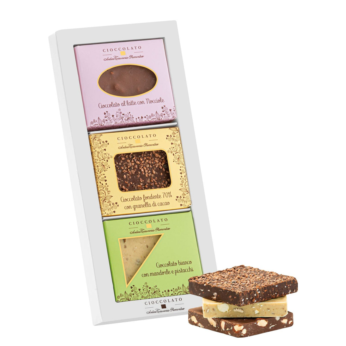 Mini Schokoladen im 3er Set von Antica Torroneria Piemontese, 3 x 40 g