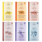 Das 6er Zartbitter Tafelschokoladen Probierpaket von Dolfin Schokolade enthält sechs 70g-Tafeln, jede mit einer eigenen Sorte und ansprechend gestaltetem Etikett.
