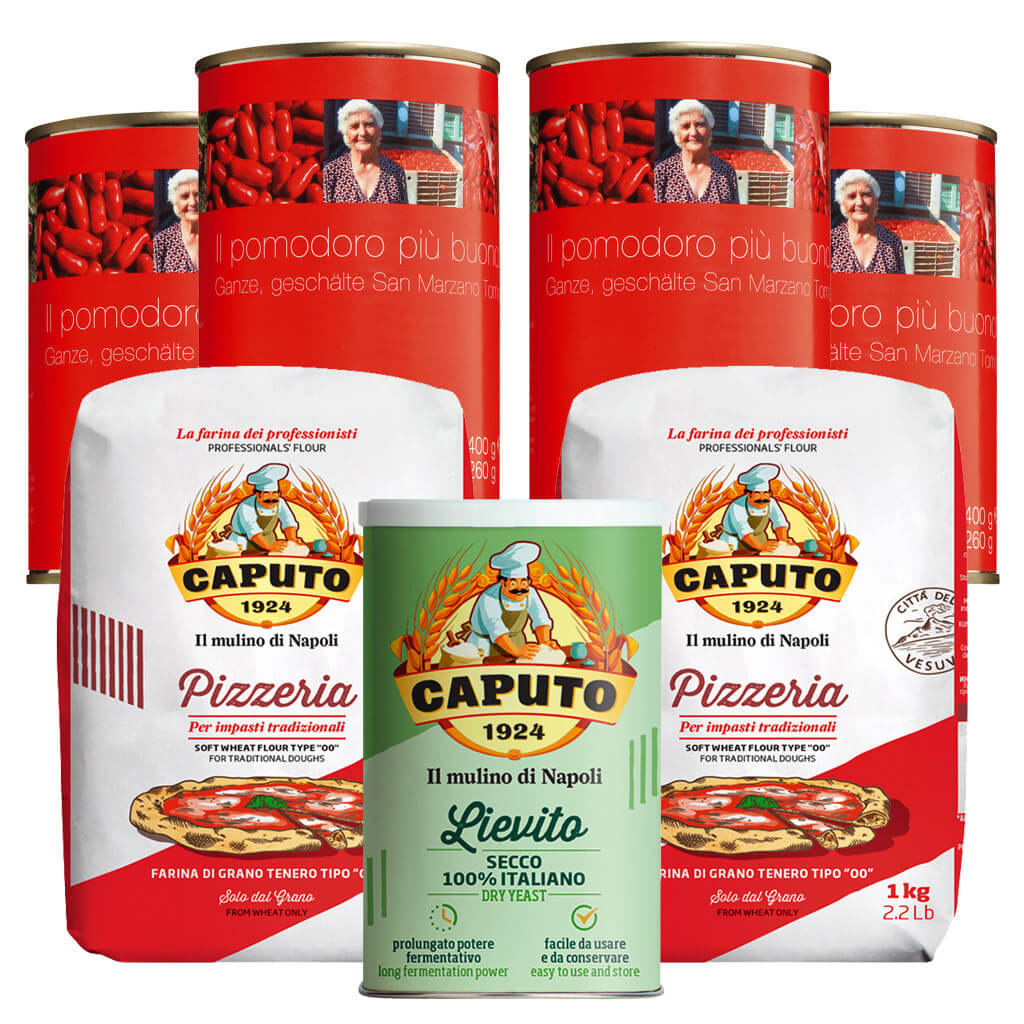 Gezeigt wird das Probierpaket - die perfekte Pizza von Mondogusto.